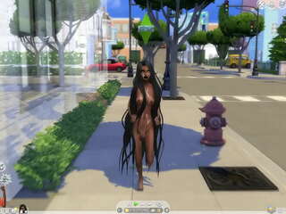 shemale covered in sperm walking in public sims 4