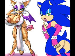 Shemale rouge fucks sonic ass