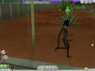 sims 4 futa naked in public & fun in the desert